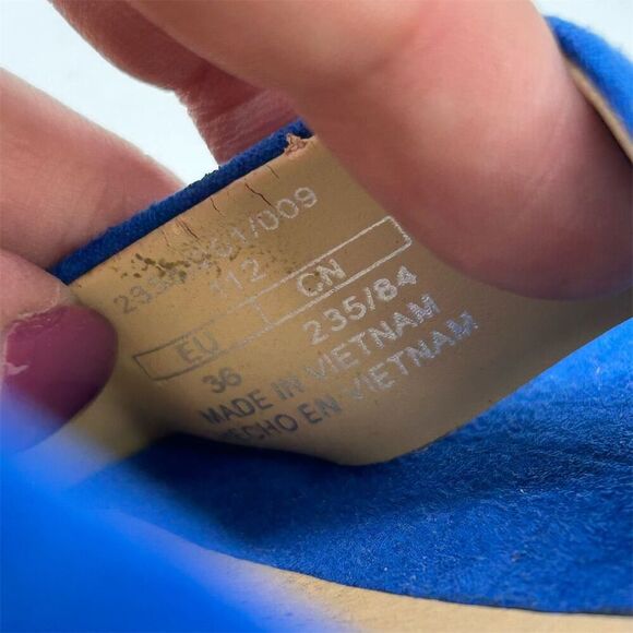 Zara Women's Blue Strappy Heels Gold Stiletto Size 36 (US 5.5-6) Party Shoes - Picture 10 of 11